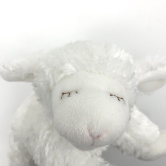 Baby Gund CUTE SOFT WHITE WINKY LAMB RATTLE 8" Plush STUFFED ANIMAL TOY - Picture 6 of 7